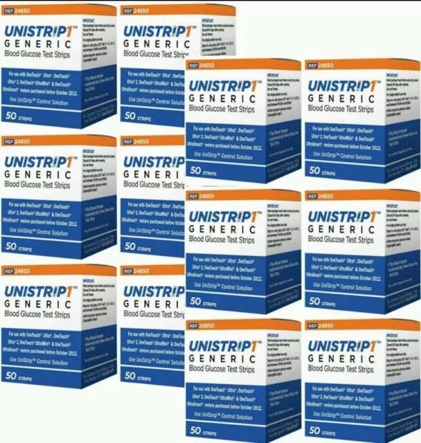 Unistrip Glucose Test Bandes 12 x 50 Générique Pour One Touch Ultra Mètre