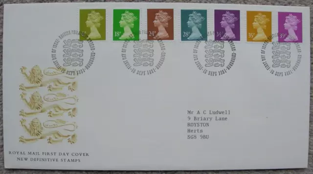 First Day Cover  - Low Value Definitive Stamps - 10th September 1991