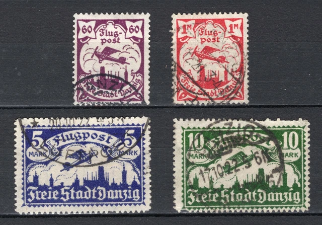 1921 Danzig aus 66-71 gestempelt Einzelmarken zur Auswahl