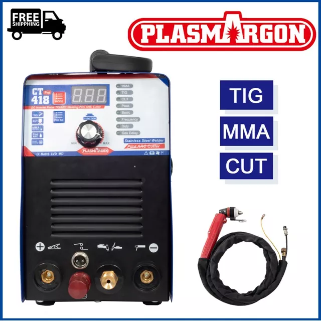 CT418P 3 in 1 Plasma Cutter/TIG/MMA Welder Machine Pilot Arc CNC Pluse Digital