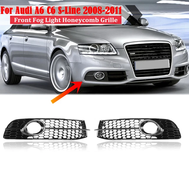 FOR AUDI A6 C6 Sline 0811 Front Bumper Fog Light Lamp Cover Grille
