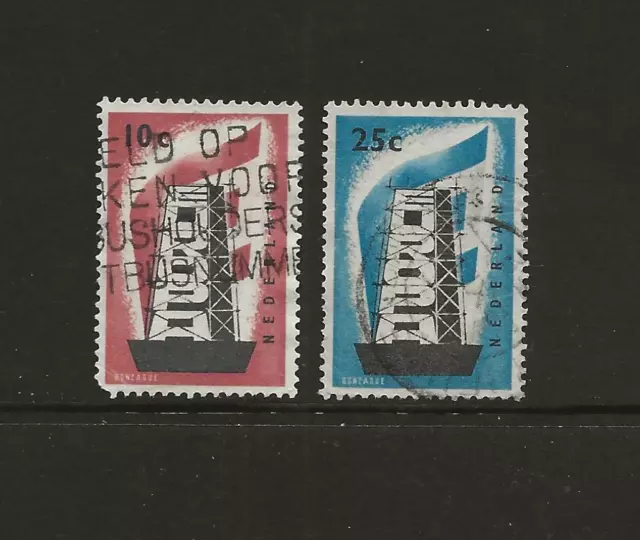 1956 Netherlands Europa SG836-837 good/Fine used