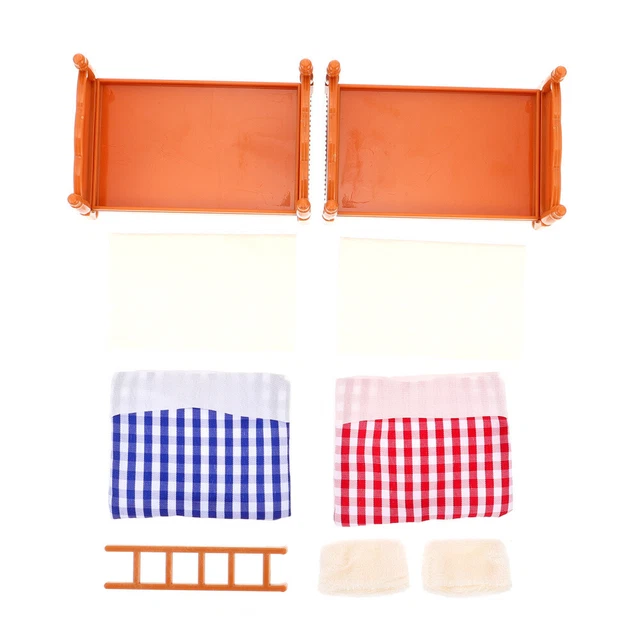 BED DOLL HOUSE Furniture Miniature Cama Dollhouse Accessories £7.59