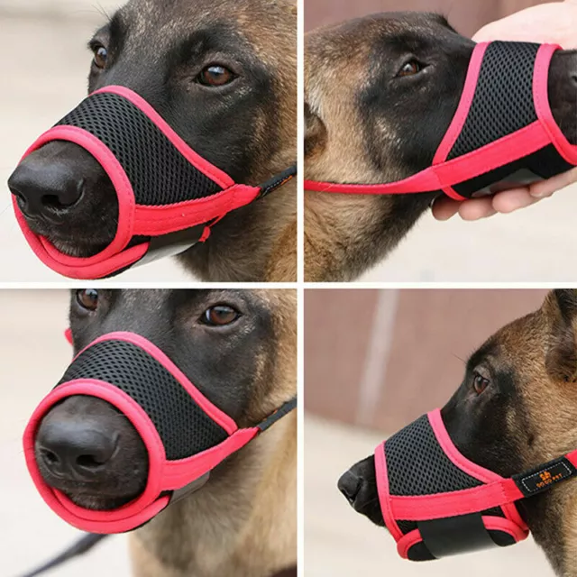 Dog Muzzles Adjustable Breathable Safety Anti-Biting Anti-Barking Anti-Chewing