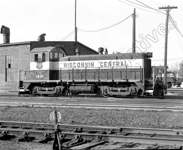 WC Wisconsin Central 1231 SW1200 Original 120 B&W negative