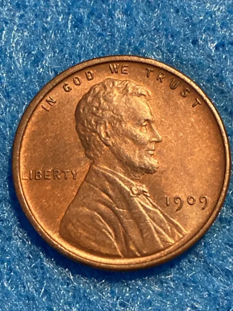 1909 P VDB Lincoln Wheat Cent Red/Brown R/B Penny