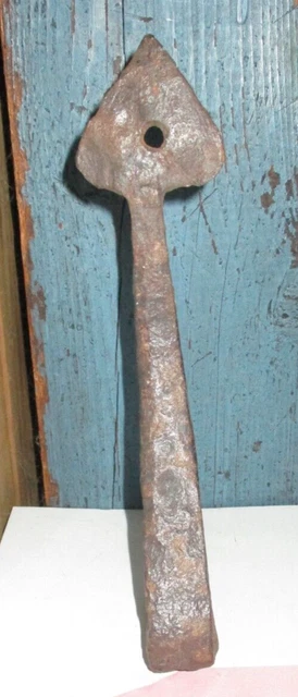 Antique Primitive Ca 1775 Hand Forged Wrought Iron Door Pull Handle