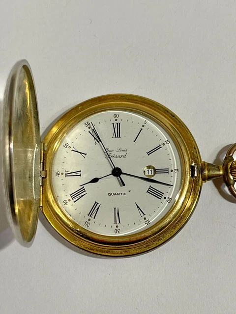 Montre De Poche Jean Patrick - Thème Pêcheur - Mouvement Quartz France - Cadran Blanc Chiffres Arabes