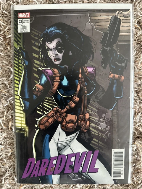 Daredevil #23 Jim Lee Domino Trading Card Variant Cover 2017