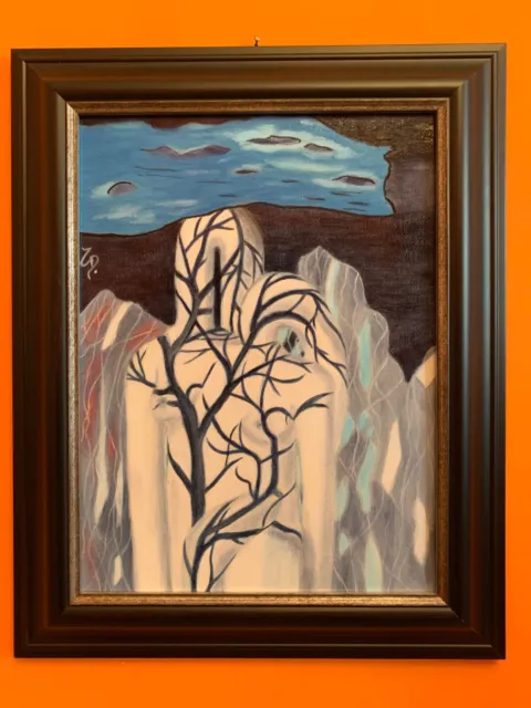 Renè Magritte Falso d'autore olio su canvas , Titolo : Paesaggio anno : 1926