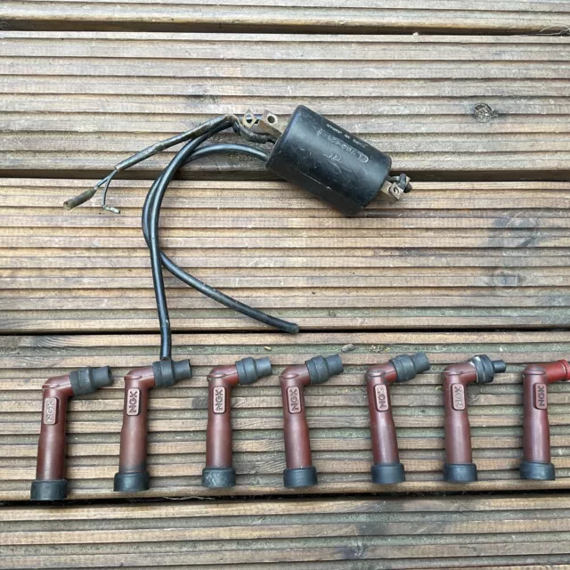 Original Honda CB550/4 CB 550 Four  1977 Spark Plug Caps X8 & HT Ignition Coil