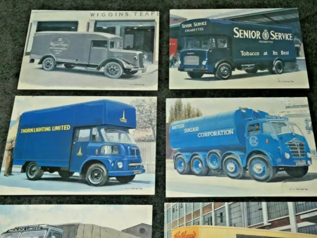 8 Block Mounted Prints Morris Leyland Comet Austin Foden Bristol Albion Seddon B 3