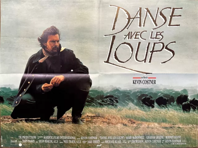 Affiche Cinéma DANSE AVEC LES LOUPS 60x80cm Poster / Kevin Costner