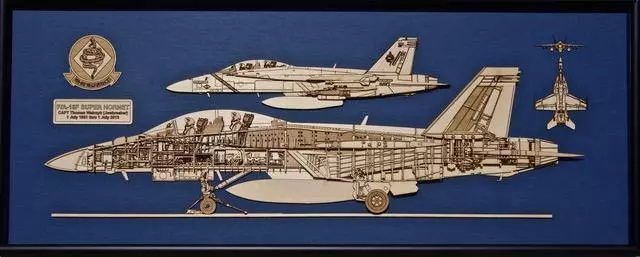 VFA-211 Checkmates F/A-18F Super Hornet Hornet wood Model