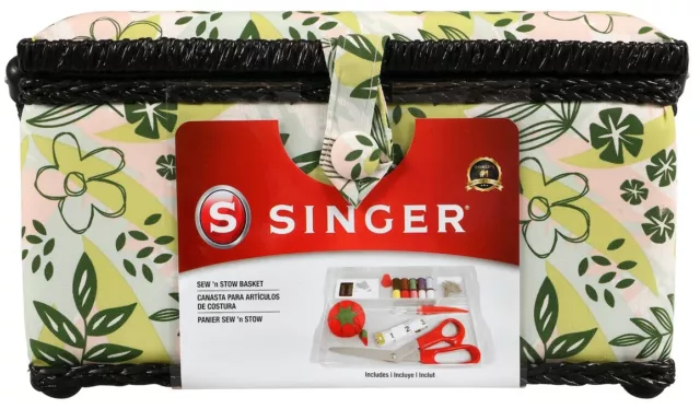 Singer Large Sewing Basket Kit 127pcs-Nature's Floral