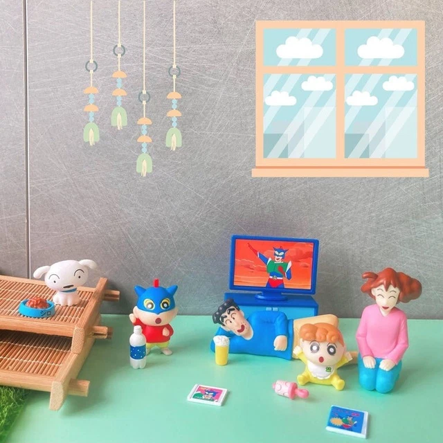 Bandai Gashapon figure Capsule Toys Crayon Shin Chan Nohara Family All 6 Types
