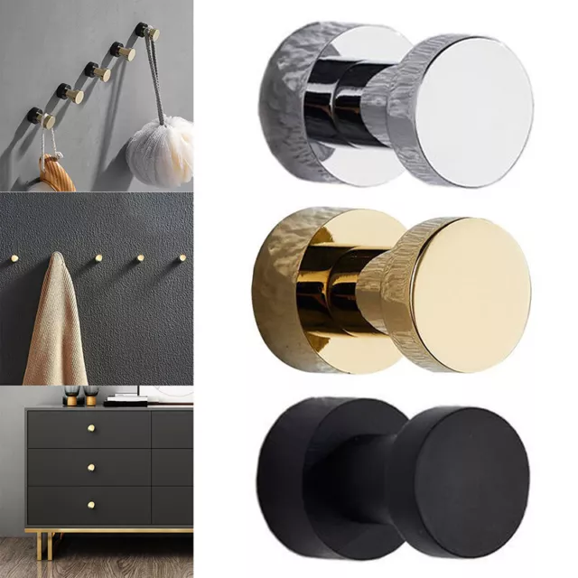 1/2/3/5Pcs Bathroom Robe Towel Hooks Holder Chrome Wall Mounted Coat Hanger Hook