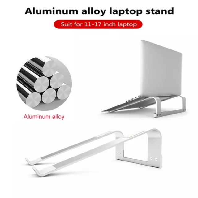 Portable Aluminium Laptop Stand Tray Holder Riser For iPad MacBook Notebook