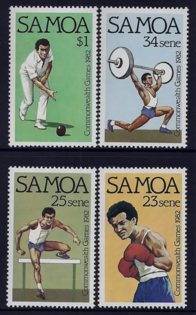 1982 Samoa Commonwealth Games Set Of 4 Fine Mint Mnh/Muh