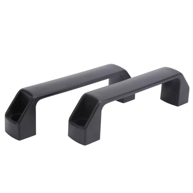 (150mm)Cart Handle Black Handles Grab Handle Industrial Cabinet Pulls 2pcs 8.5mm