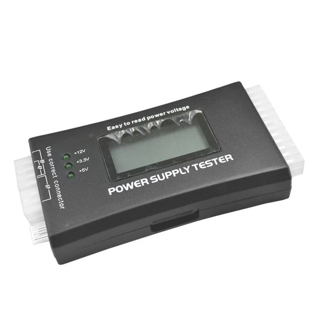 Tester alimentatore computer display LCD 20/24 pin misura per ATX BTX ITX TFX