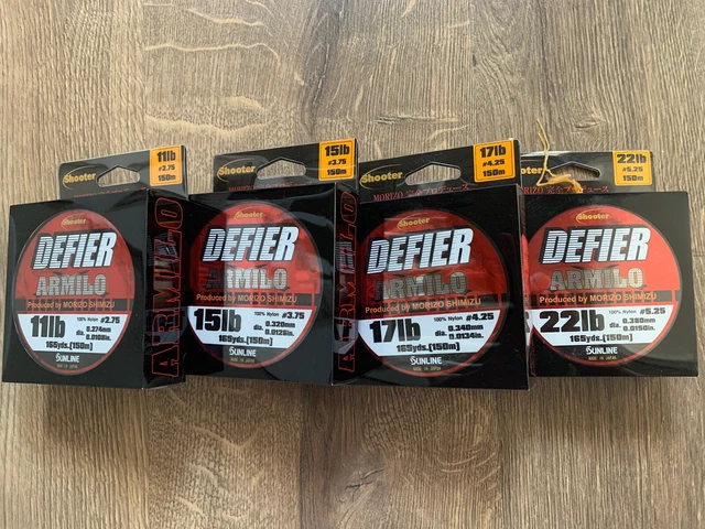 Sunline Shooter Defier Armilo Nylon Fishing Line 165yd. Dark Grey - Lot of 4 Sunline Shooter Defier Armilo Nylon Fishing Line 165yd. Dark Grey - Lot of 4