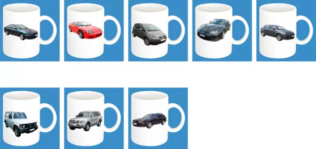 300ml Ceramic Mug with Motif: Mitsubishi Car Models Coffee Cup Car