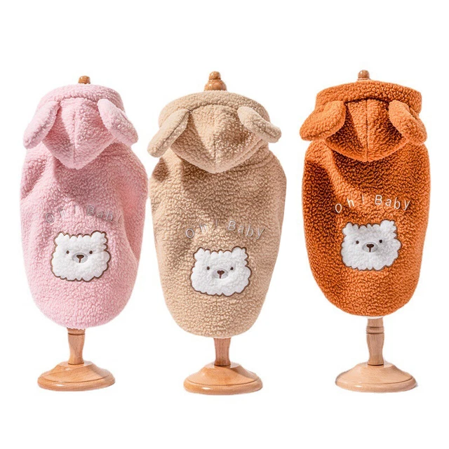 Cane Agnello Pelliccia Gilet Animale Domestico Forniture Cappotto Fumetto Wint -