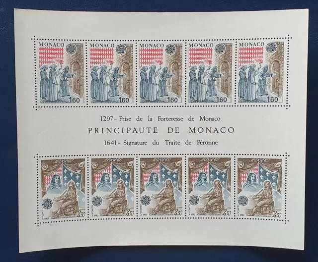 Monaco 1982, Mi. 1526 - 1527, Block 19, nummeriert, postfrisch **