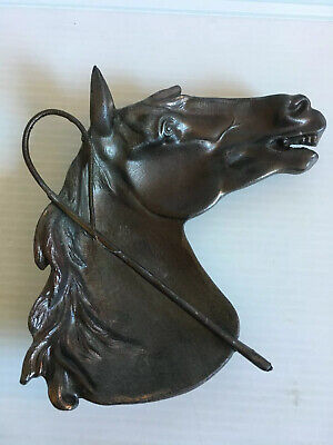 Vintage Cast Iron Horse Trinket Dish Decor Ash Tray ~ Equestrian