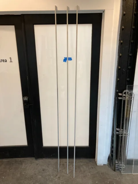 Lot of 3 - 82" Aluminum Rods for Lab Grid / Lattice Work - 1/2" Rods