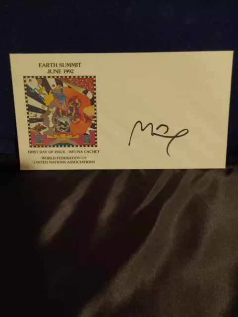 Peter Max Signed Cachet "Earth Summit" June 1992