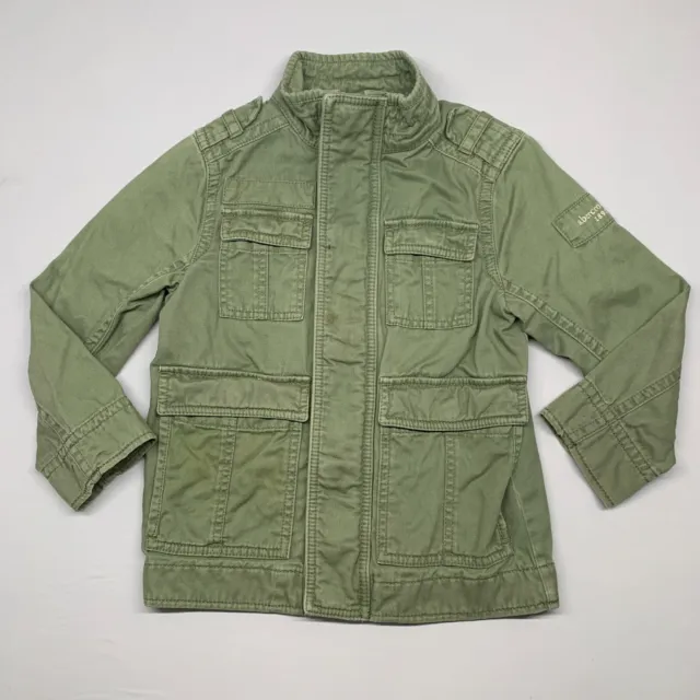 Abercrombie & Fitch Kids Jacket 5/6 Green Cargo Long Sleeve