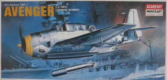 ACADEMY 1/72 GRUMMAN TBF-1 AVENGER (SANS BOITE) (BIEN LIRE l'ANNONCE)