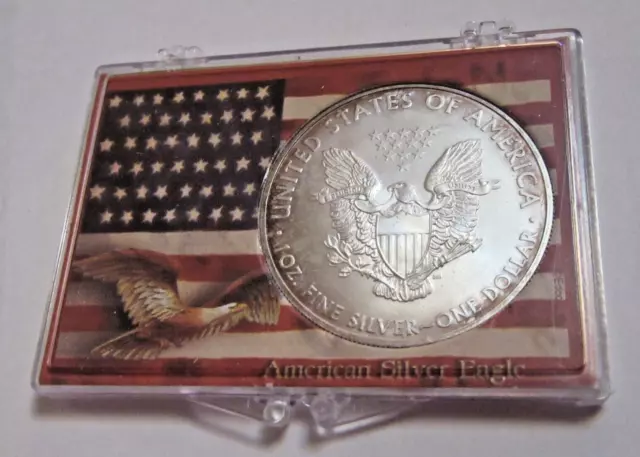 2008 American Silver Eagle Cased 1 Ounce Fine Silver   ^