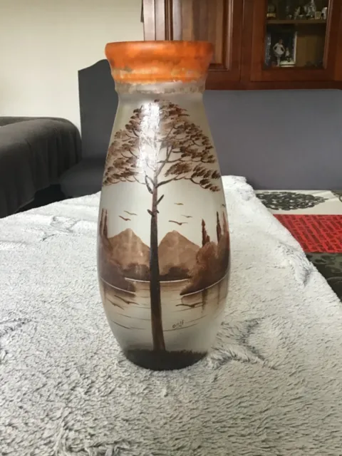 grand vase oris en verre teinté