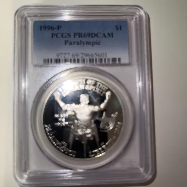 1996-P PCGS PR69DCAM Paralympic $1 Modern Commemorative Silver Proof