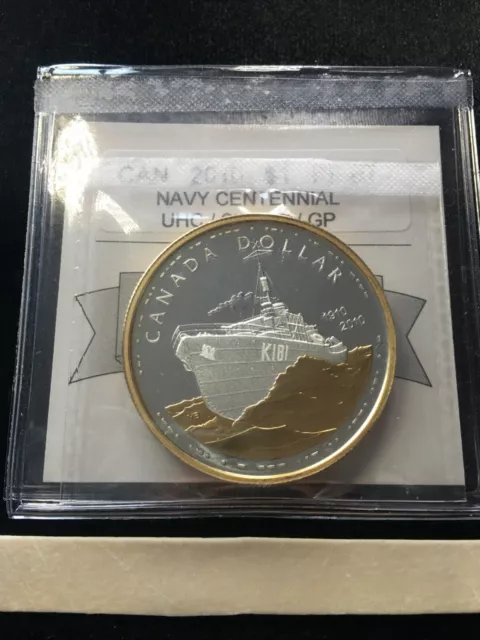 2010  CDN Navy 100th Anniv.**Coin Mart Graded  Dollar**PF-67 UHC Silver GP**