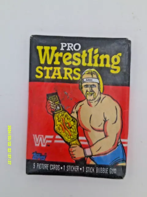 Price Sticker damage - 1985 Topps WWF Pro Wrestling Stars wax pack