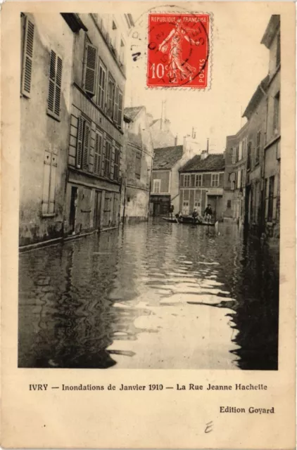 CPA IVRY - Inondation de Janvier 1910 - La Rue Jeanne Hachette (659289)