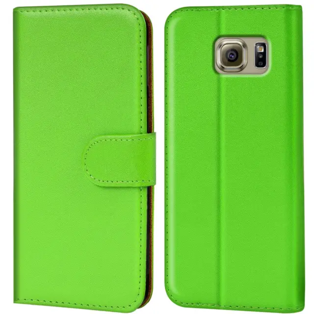 Schutz Hülle Für Samsung Galaxy S6 Handy Klapp Schutz Tasche Book Slim Flip Case