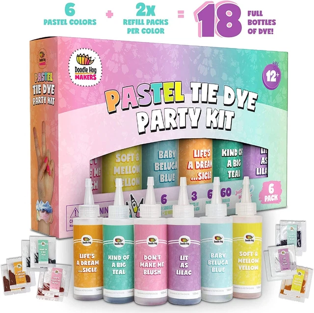 Kit de tinte pastel, kits de tidia hágalo usted mismo, tinte de tela, niñas...