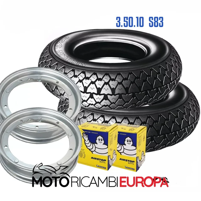 Kit 2 Ruote Complete Per Vespa 50 Special - Gomme 3.00-10, Cerchi E Camere D'Aria | Da Assemblate - Foto 12