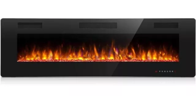 42 Inch Electric Fireplace in-Wall Recessed and Wall Mounted, Fireplace Heater