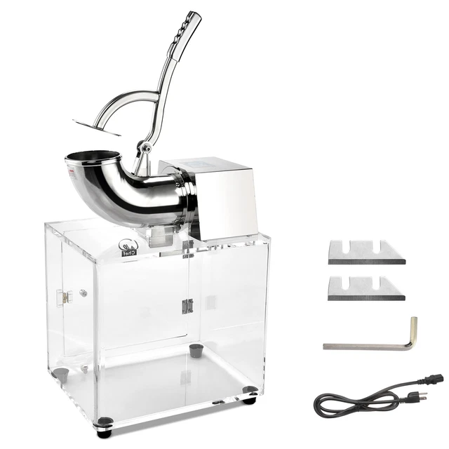 WeChef Electric Snow Cone Maker Machine Commercial Ice Shaver Dual Blades 440lbs