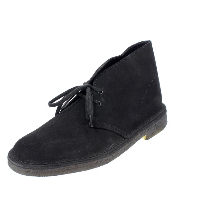 CLARKS DESERT BOOT Nero Taglia 47 12 US 29.8cm Scarpe Uomo