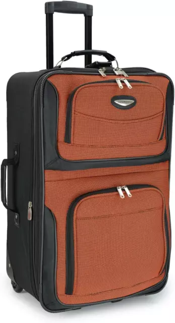 Travel Select Amsterdam Expandable Rolling Upright Luggage, Orange, 25-Inch