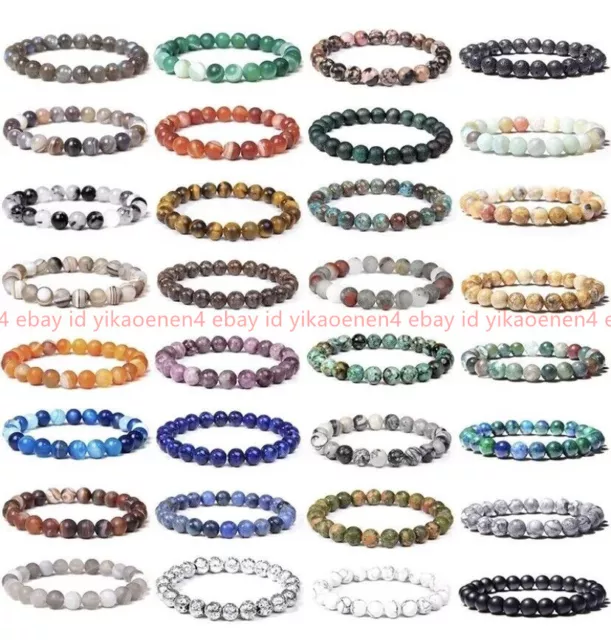 Crystal Gemstone Bracelet 10mm Bead Chakra Natural Stone Stretch Reiki Jewellery