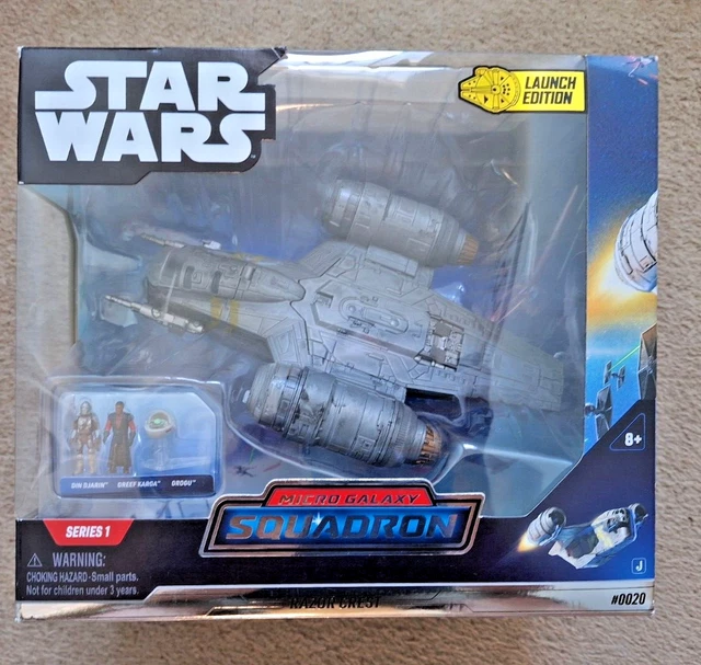 Star Wars Micro Galaxy Squadron - Razor Crest Con Figure Din Djarin, Kuiil E Jawa - Foto 2