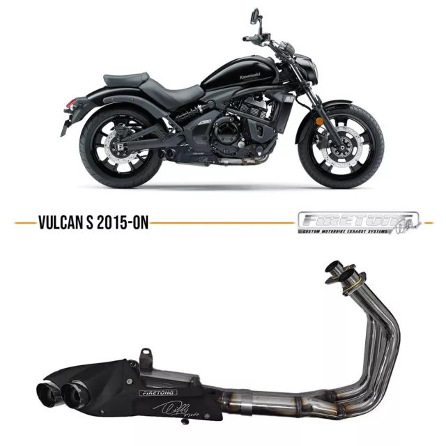 Kawasaki New Vulcan S 650 2015 2023 Full Exhaust System Muffler Header Firetong